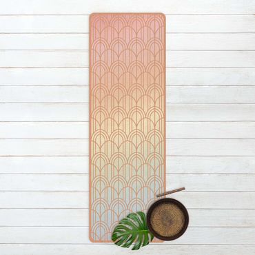 Yoga mat - Art Deco Patel Mountains Pattern