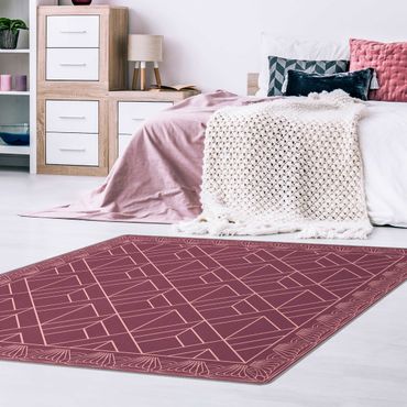 Rug - Art Deco Scales Pattern With Border