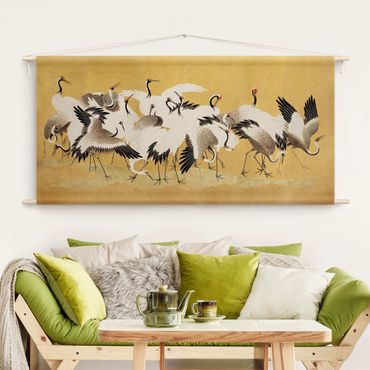 Tapestry - Asian Crane With Gold Look