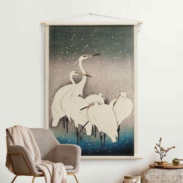 Tapestry - Asian Crane In Snow