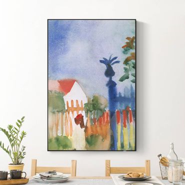 Print with acoustic tension frame system - August Macke - Garden Gate