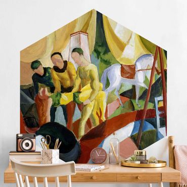 Self-adhesive hexagonal pattern wallpaper - August Macke - Circus