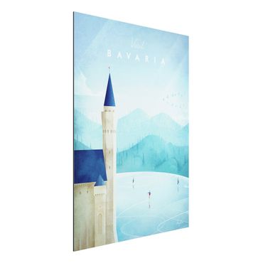 Print on aluminium - Travel Poster - Bavaria