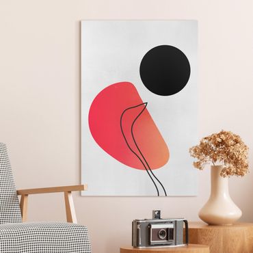 Print on canvas - Abstract Shapes - Black Sun