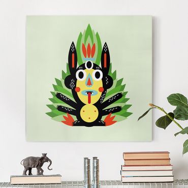 Print on canvas - Collage Ethno Monster - Jungle