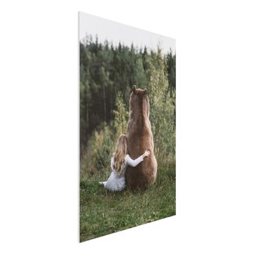 Forex print - Girl With Brown Bear