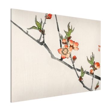 Magnetic memo board - Asian Vintage Drawing Cherry Blossom Branch