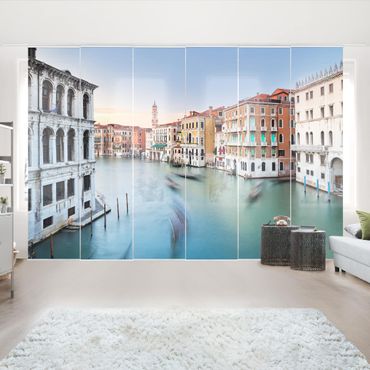 Sliding panel curtains set - Grand Canal View From The Rialto Bridge Venice