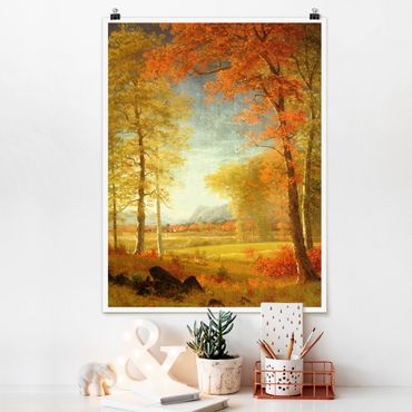Poster art print - Albert Bierstadt - Autumn In Oneida County, New York
