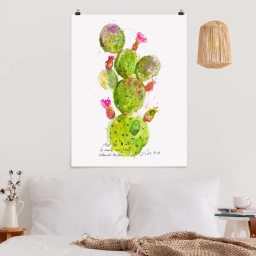 Poster flowers - Cactus With Bibel Verse III