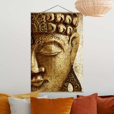 Fabric print with poster hangers - Vintage Buddha