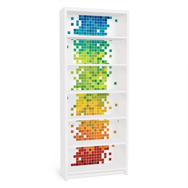 Adhesive film for furniture IKEA - Billy bookcase - Pixel Rainbow