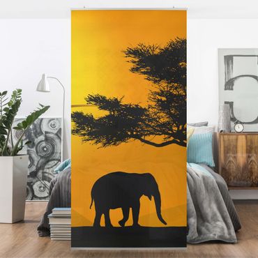 Room divider - African Elephant Walk