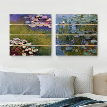 Print on wood - Claude Monet - Water Lilies Set