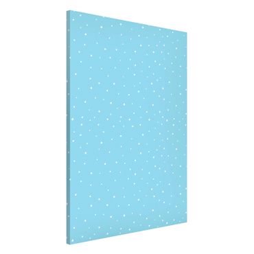 Magnetic memo board - Drawn Little Dots On Pastel Blue