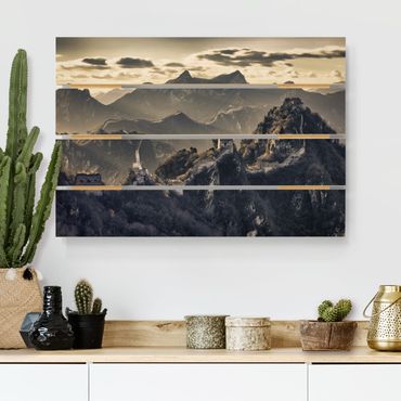 Print on wood - The Great Chinese Wall