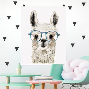 Poster kids room - Hip Lama With Glasses III