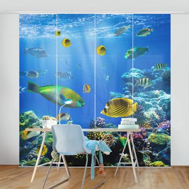 Sliding panel curtains set - Underwater Lights