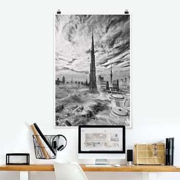 Poster architecture & skyline - Dubai Super Skyline