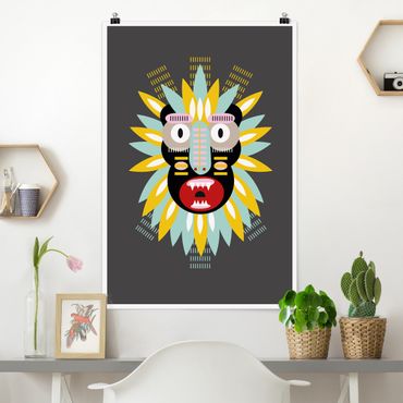 Poster - Collage Ethnic Mask - King Kong