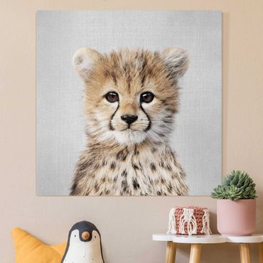 Canvas print - Baby Cheetah Gino - Square 1:1
