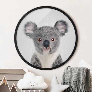 Circular framed print - Baby Koala Klara