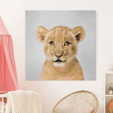 Canvas print - Baby Lion Luca - Square 1:1