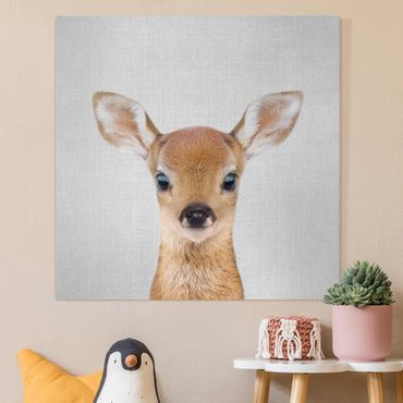 Canvas print - Baby Roe Deer Romy - Square 1:1