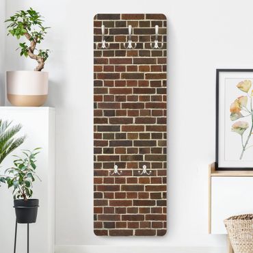 Coat rack stone effect - Brick Wall Reddish Brown