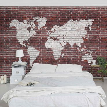 Wallpaper - Brick World Map
