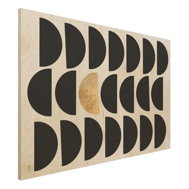 Print on wood - Geometrical Semicircle II