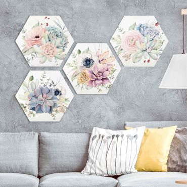 Forex hexagon - Watercolour Flower Cottage