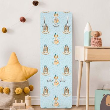 Coat rack - Bears And Foxes In Front Of Blue