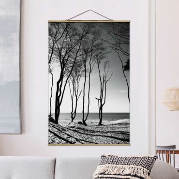 Fabric print with poster hangers - Trees At the Baltic Sea - Portrait format 2:3