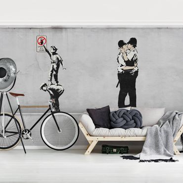 Wallpaper - Graffiti Is A Crime and Cops - Brandalised ft. Graffiti by Banksy