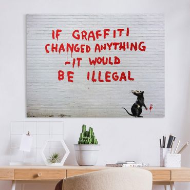 Canvas print - Banksy - If Graffiti Changed Anything