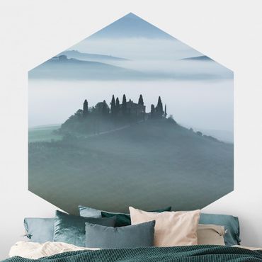 Self-adhesive hexagonal pattern wallpaper - Farmhouse In Fog