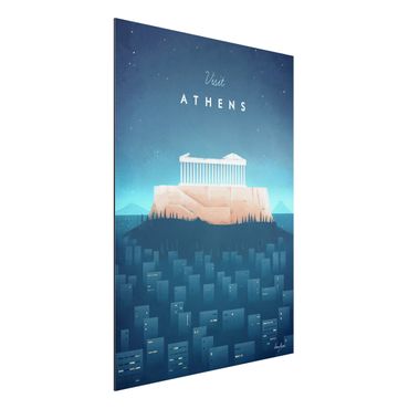 Print on aluminium - Travel Poster - Athens