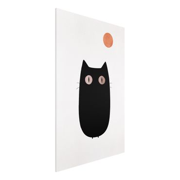 Print on forex - Black Cat Illustration