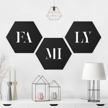 Forex hexagon - Letters FAMILY White Set I