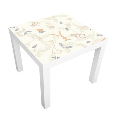 Adhesive film for furniture IKEA - Lack side table - Pastel Plushies