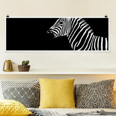 Panoramic poster animals - Zebra Safari Art