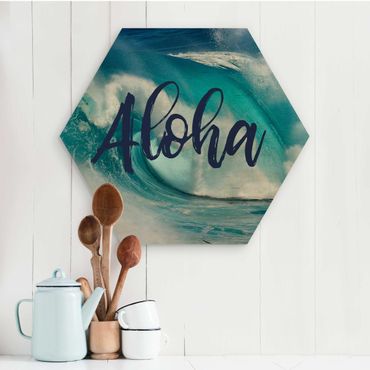 Wooden hexagon - Aloha