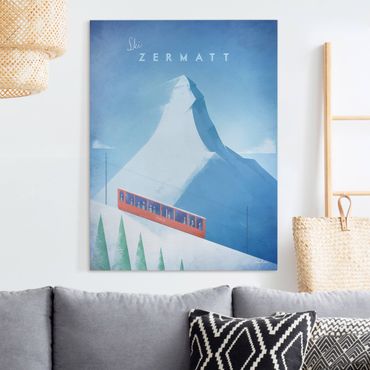 Print on canvas - Travel Poster - Zermatt