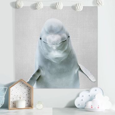 Canvas print - Beluga Whale Bob - Square 1:1