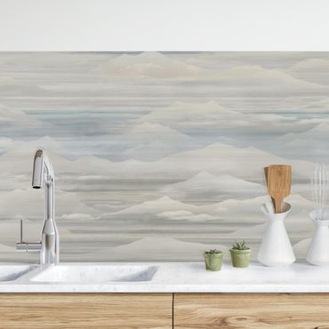 Kitchen wall cladding - Mountains in the Mist Grey