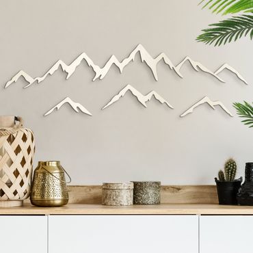 Wooden wall decoration - Mountains