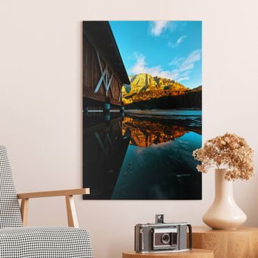 Canvas print - Reflected Mountains In the Dolomites