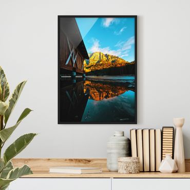 Framed poster - Reflected Mountains In the Dolomites