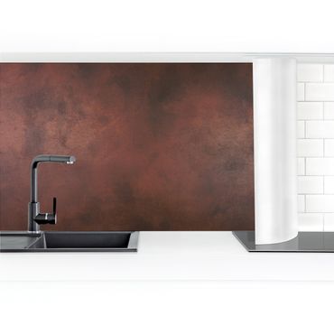 Kitchen wall cladding 3D texture - Concrete In Red Copper